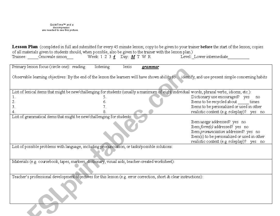 present simple  worksheet