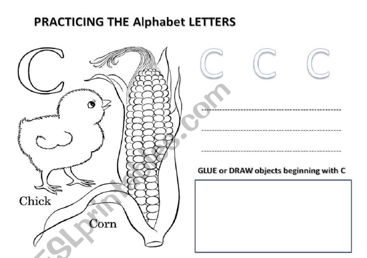 Letter C worksheet