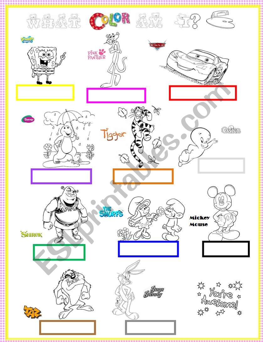 colors worksheet