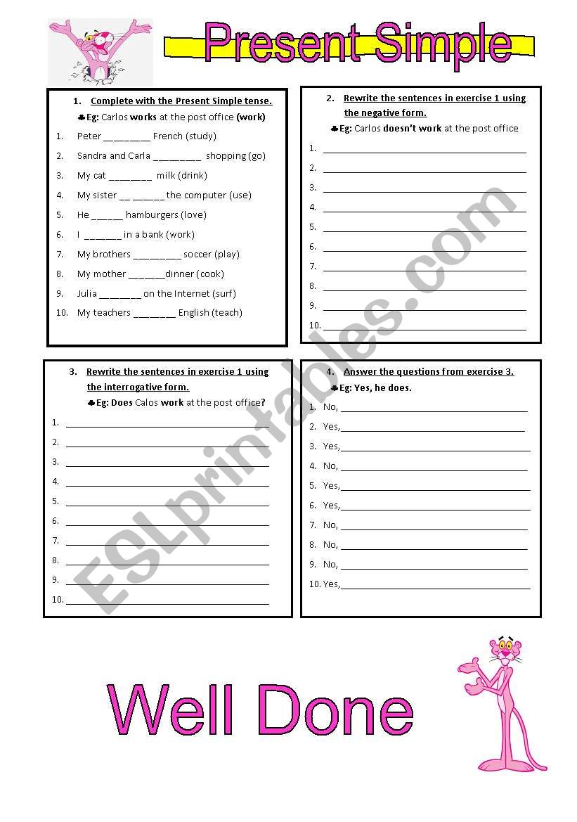 Present Simple worksheet