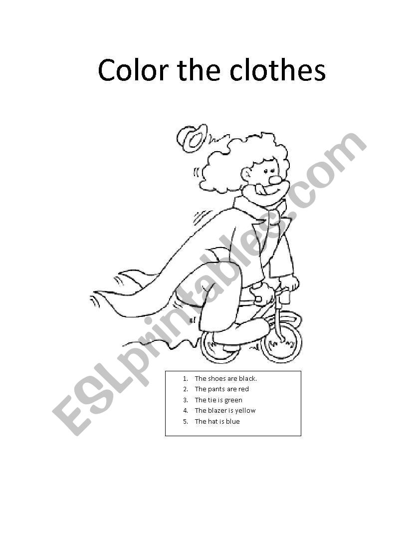 Happy Clown worksheet