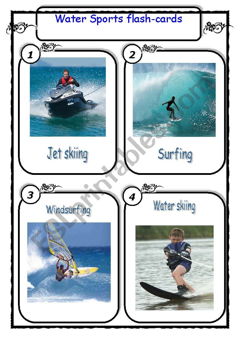 Water Sports worksheet