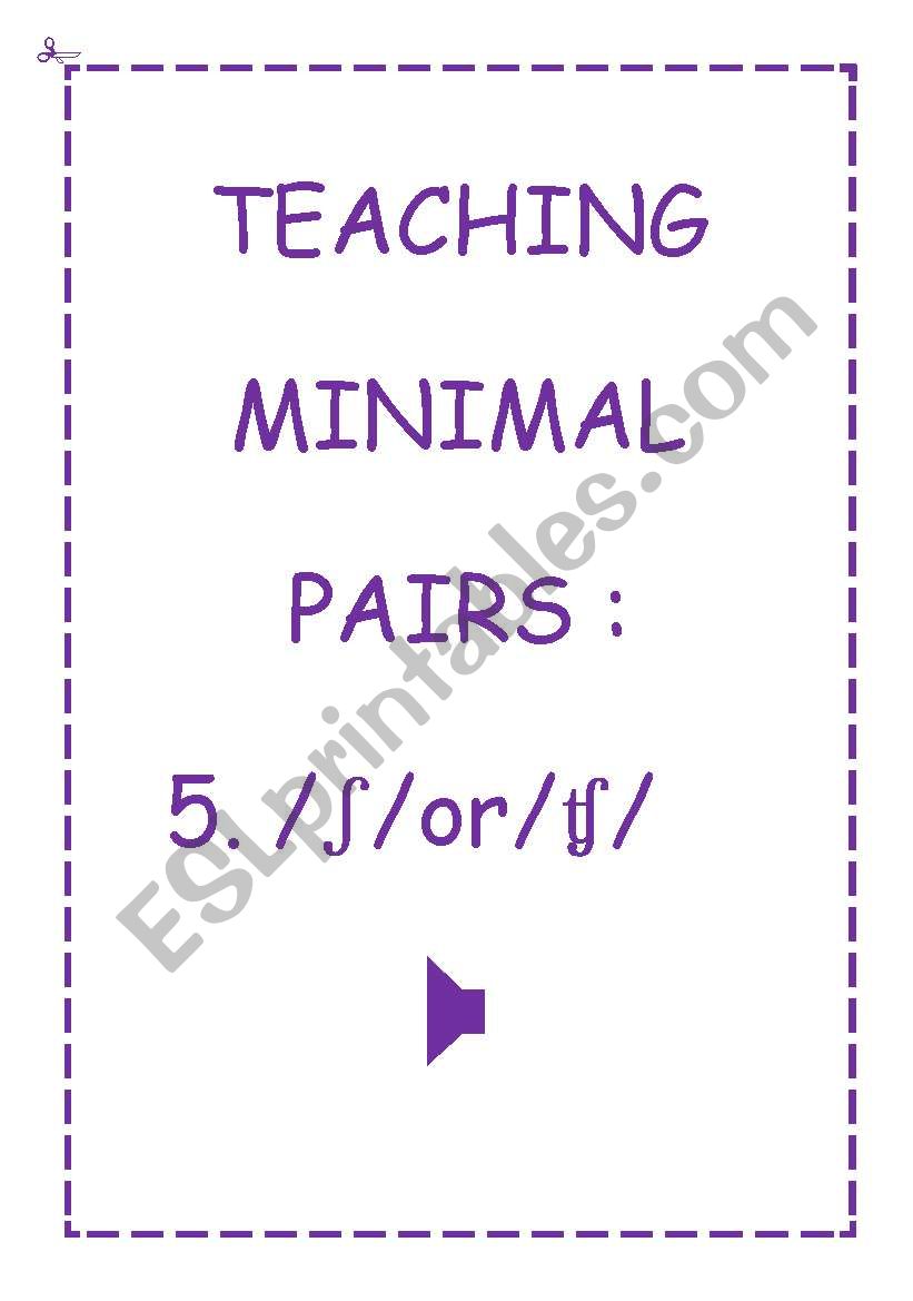 TEACHING MINIMAL PAIRS 5 worksheet