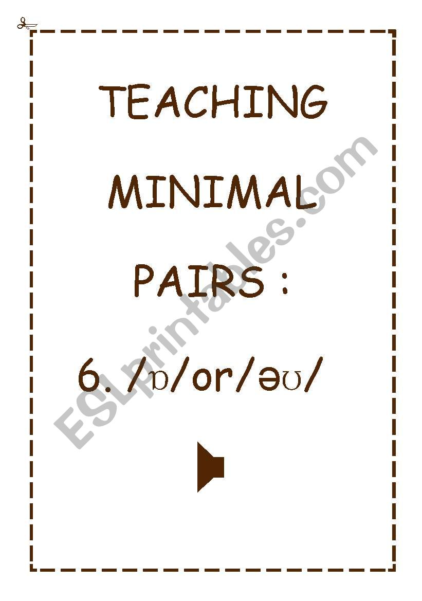 TEACHING MINIMAL PAIRS 6 worksheet