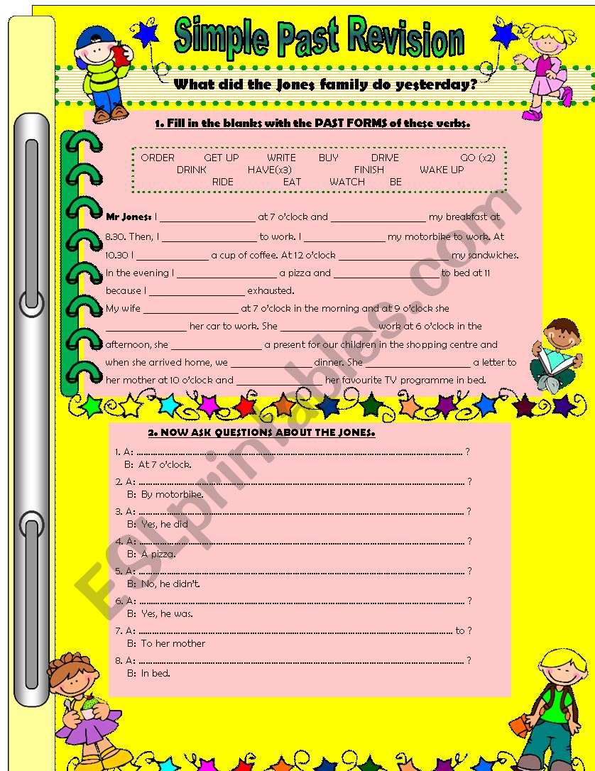 SIMPLE PAST REVISION worksheet