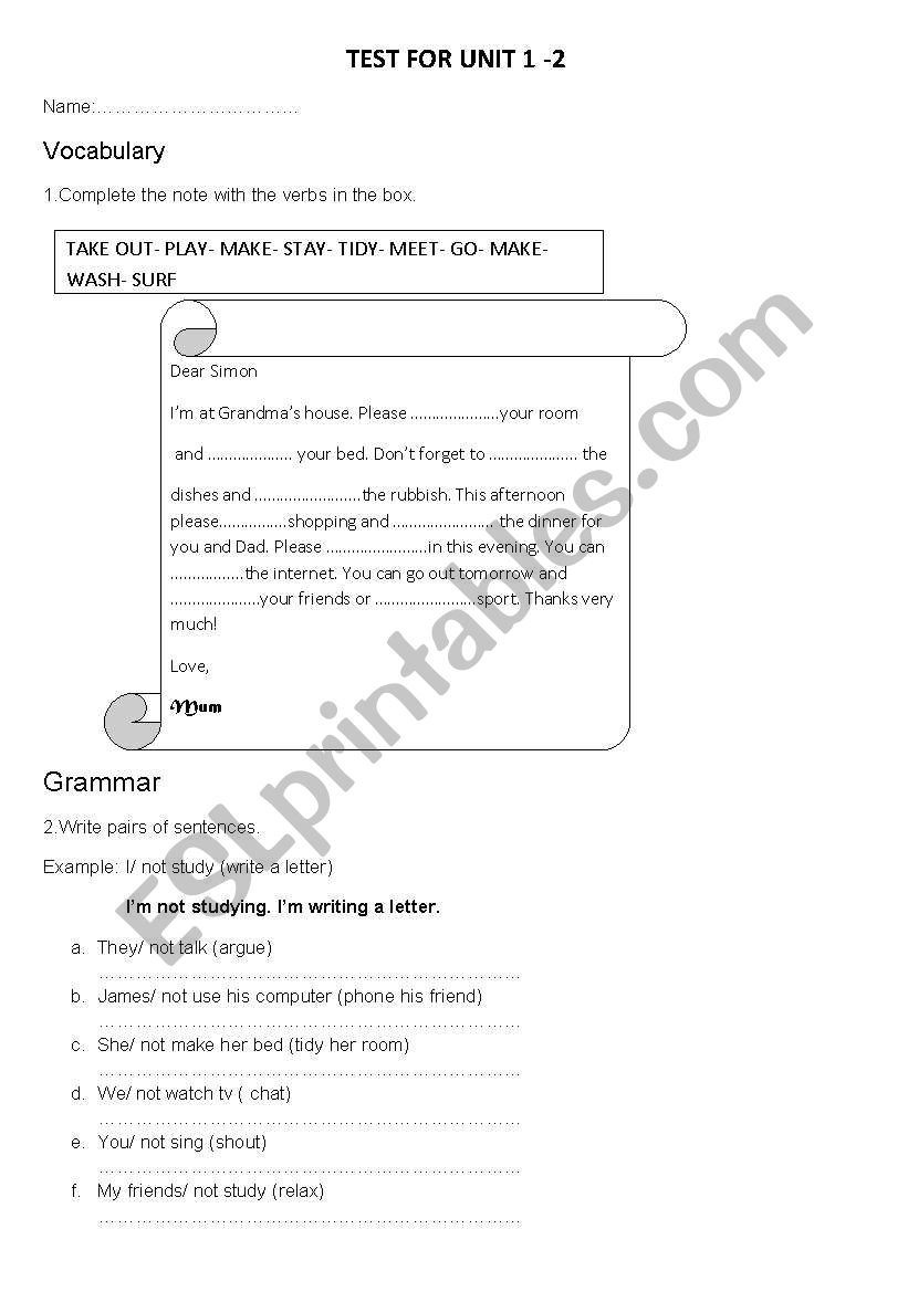 present simple and continuous worksheet