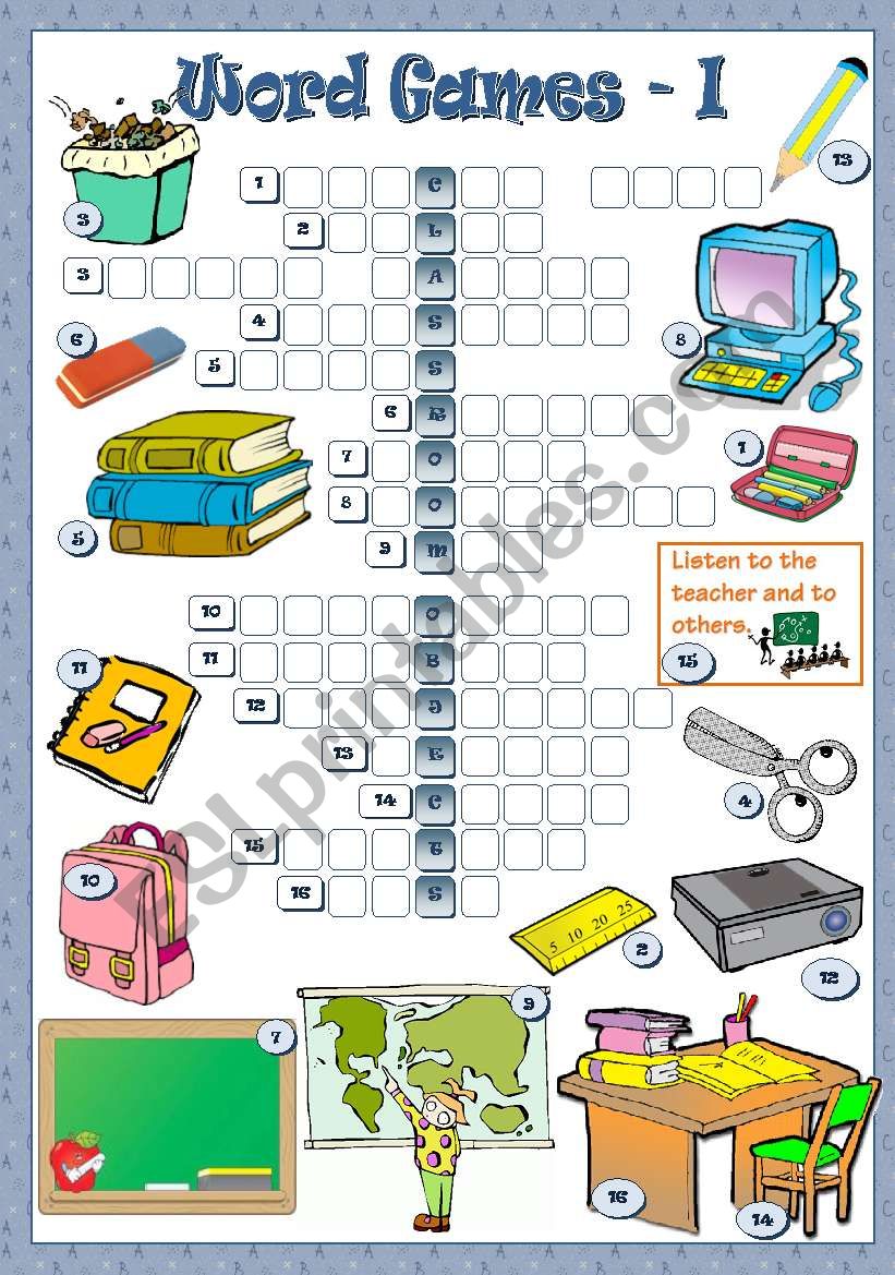 WORD GAMES - I worksheet