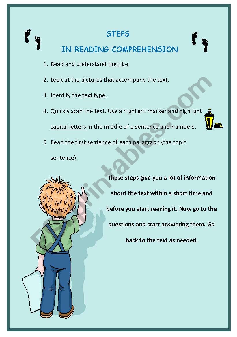 STEPS IN READING COMPREHENSION