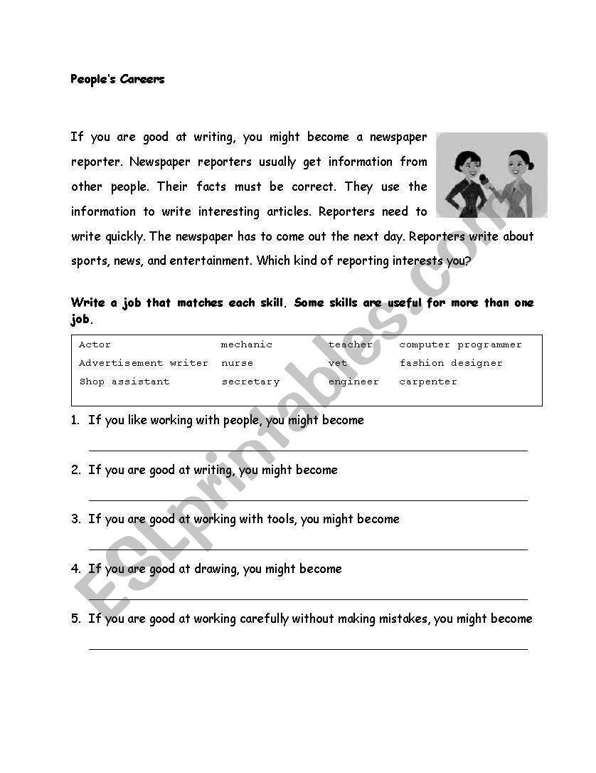 job worksheet
