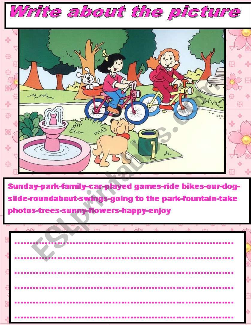 write about the picture worksheet