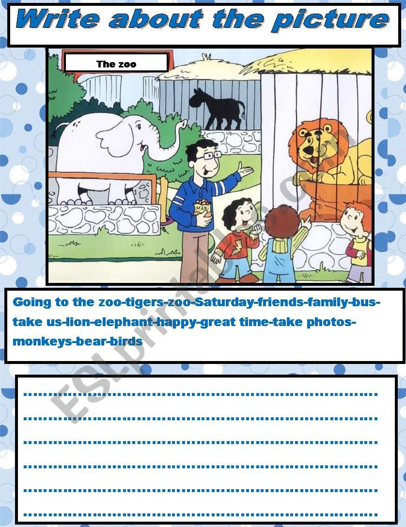write about the picture worksheet