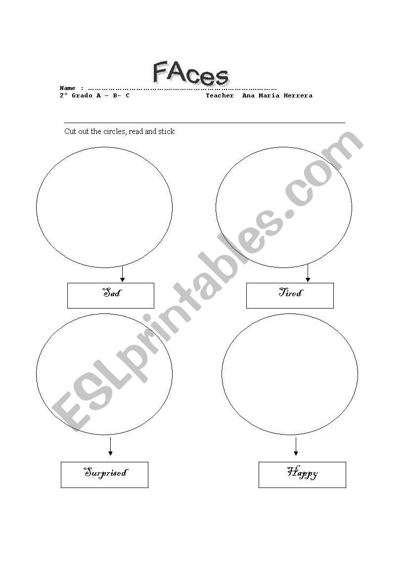 faces worksheet