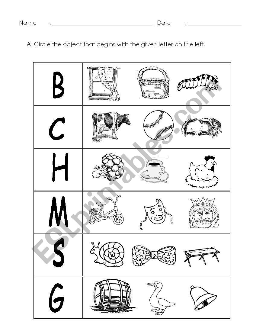 Begining Reading Consonant Sounds