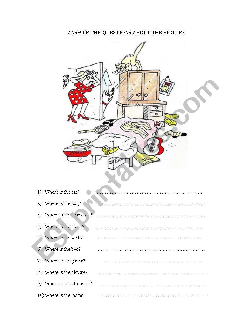 Prepositions worksheet