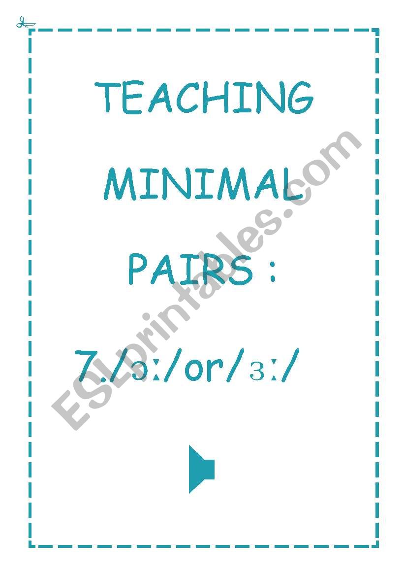 TEACHING MINIMAL PAIRS 7 worksheet