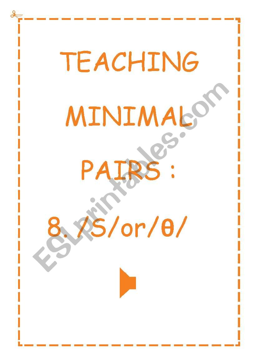TEACHING MINIMAL PAIRS 8 worksheet