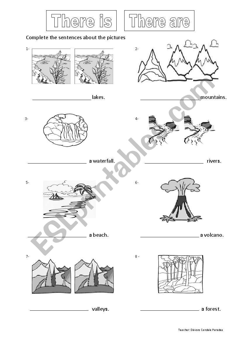 THERE IS / THERE ARE worksheet