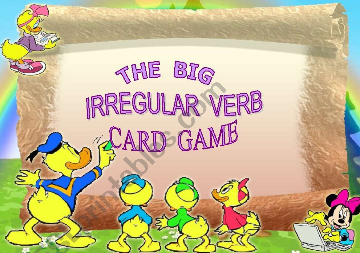 The Big Irregular Verb Card Game - Set 1