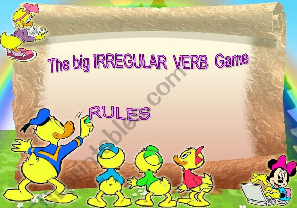 The Big Irregular Verb Card Game - Rules