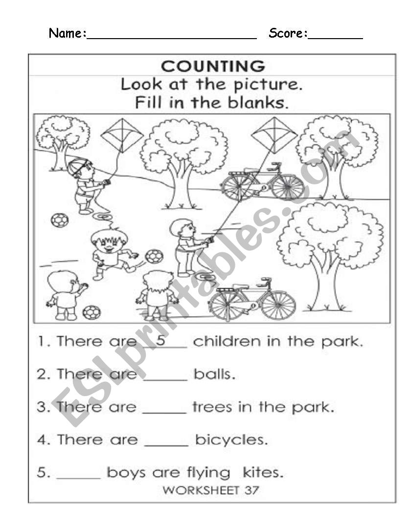 Counting worksheet