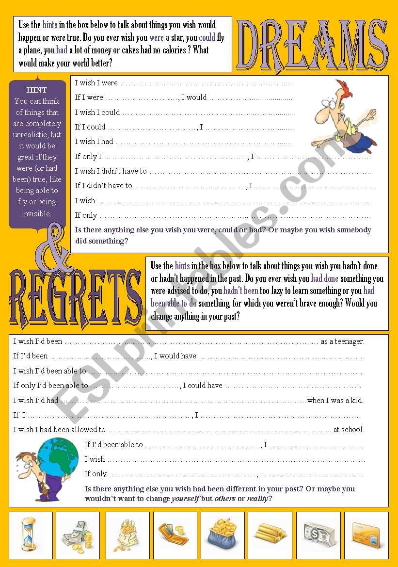 Dreams and Regrets worksheet