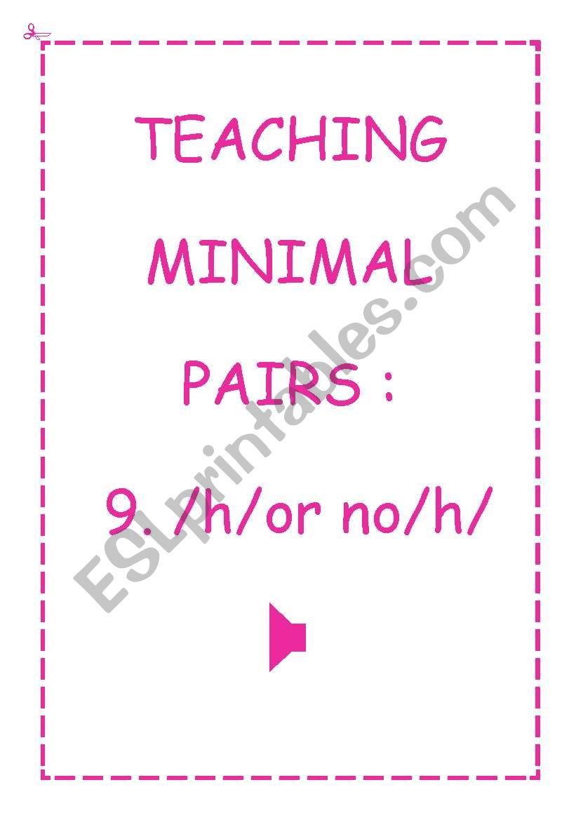 TEACHING MINIMAL PAIRS 9 worksheet