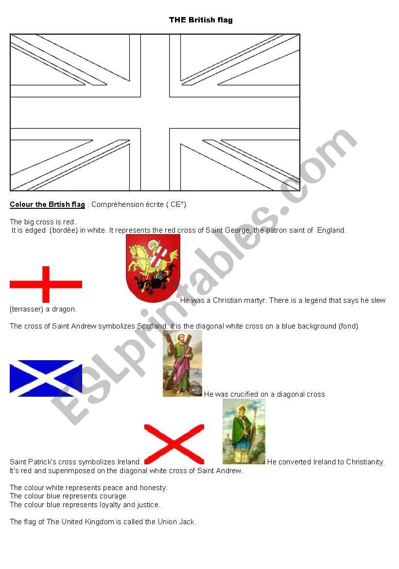 The British Flag worksheet