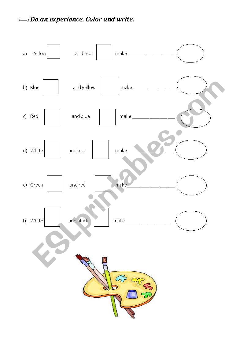 colors worksheet