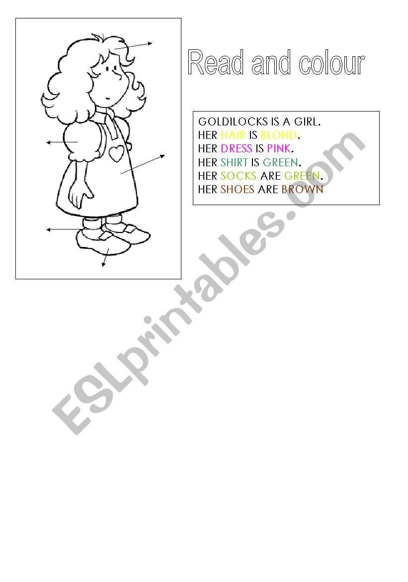 Read and colour worksheet