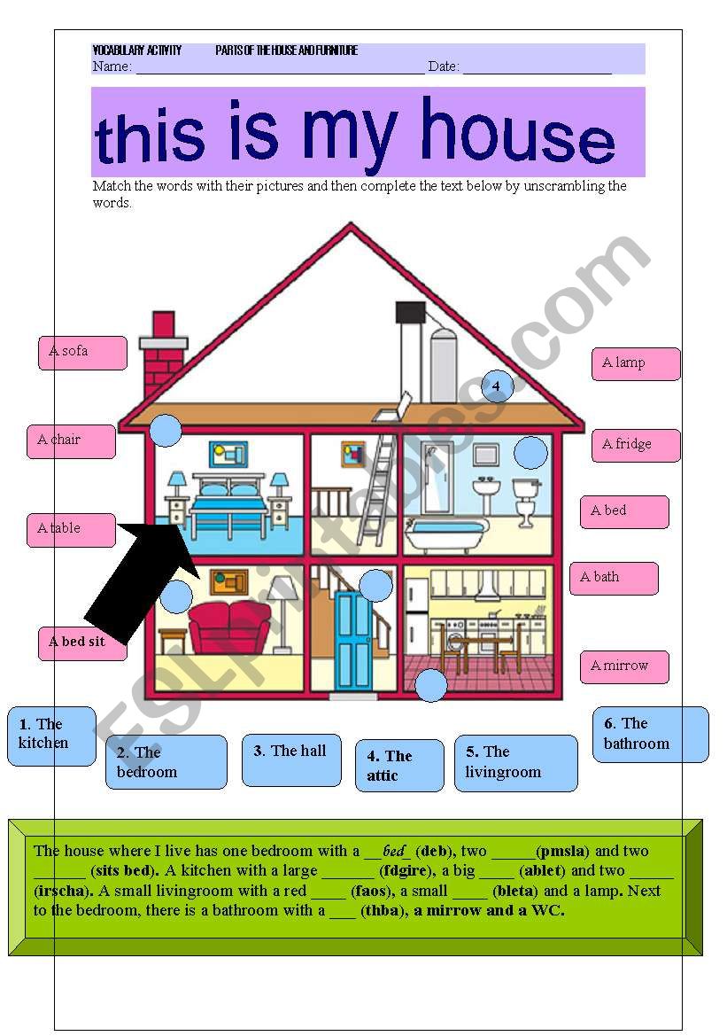 this is my house worksheet