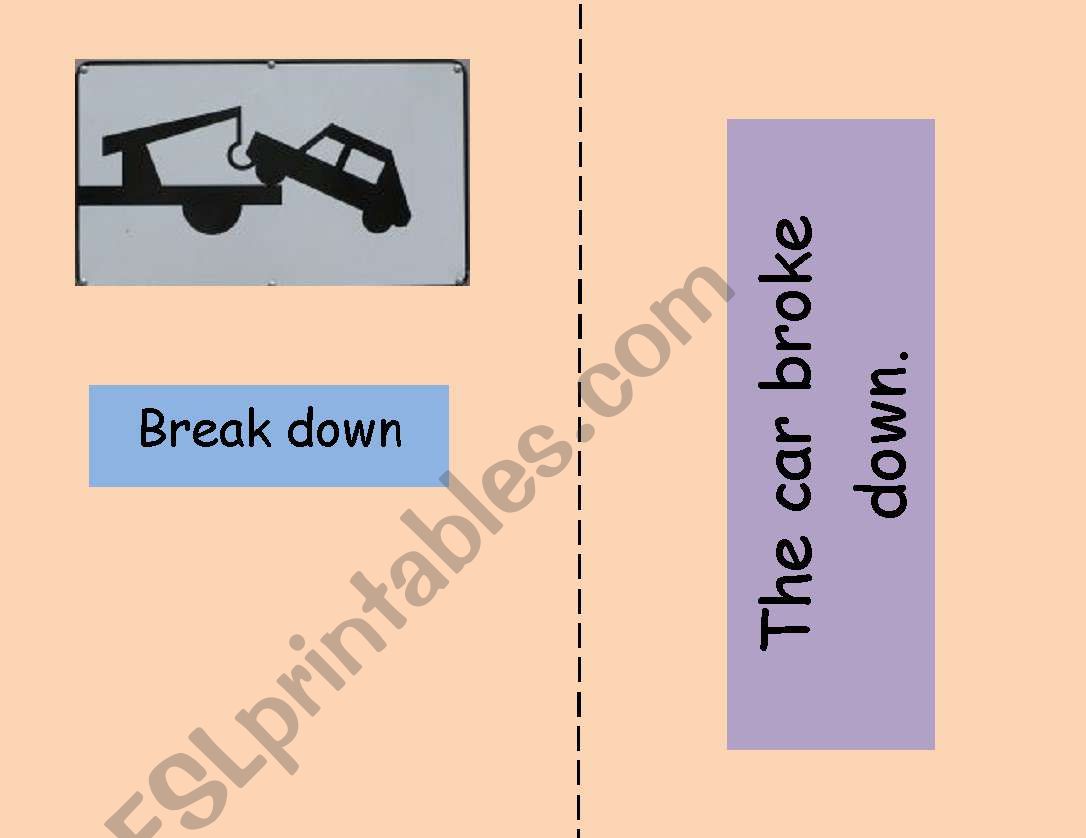 Phrasal verbs flashcards 1/3 worksheet