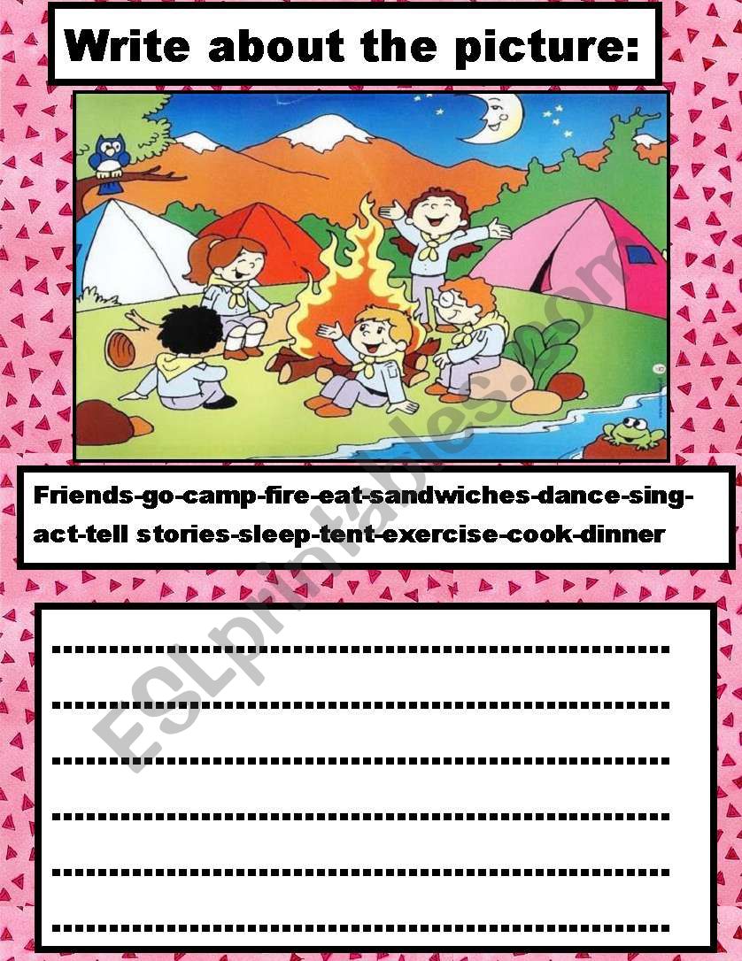 WRITE ABOUT THE PICTURE worksheet