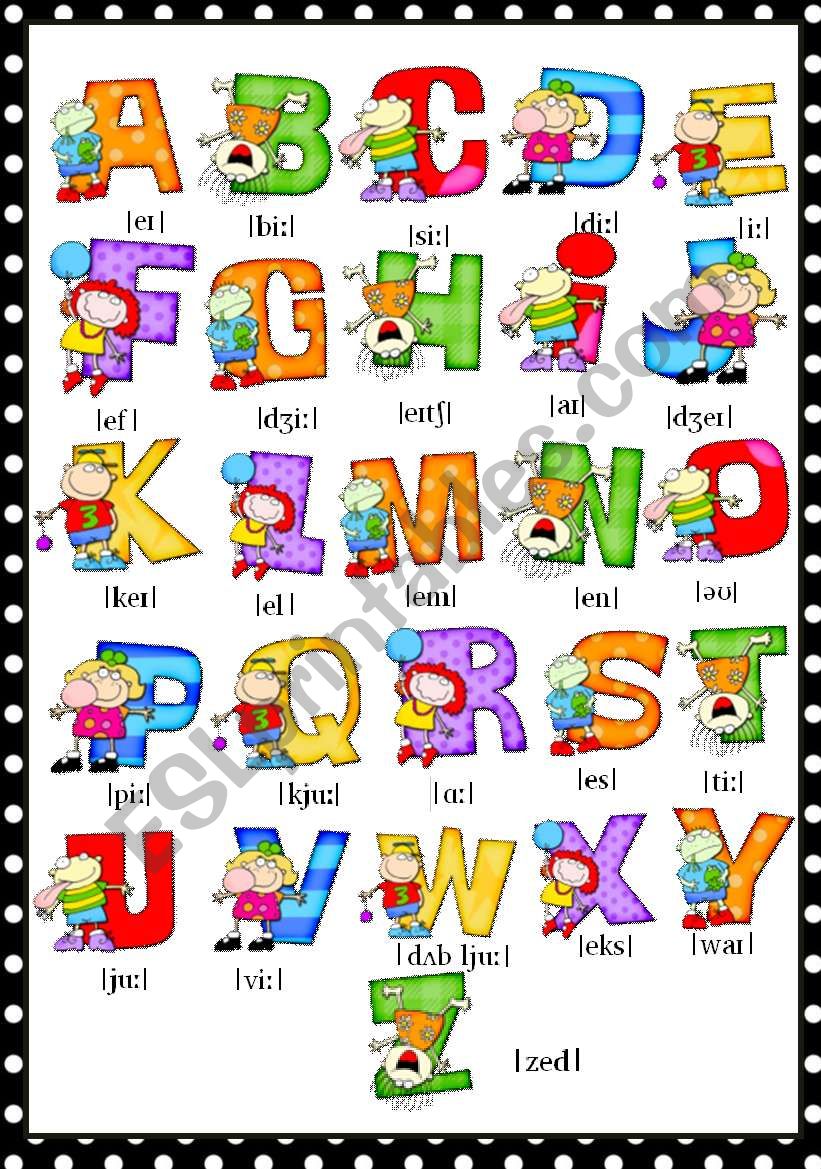 THE ALPHABET - POSTER worksheet