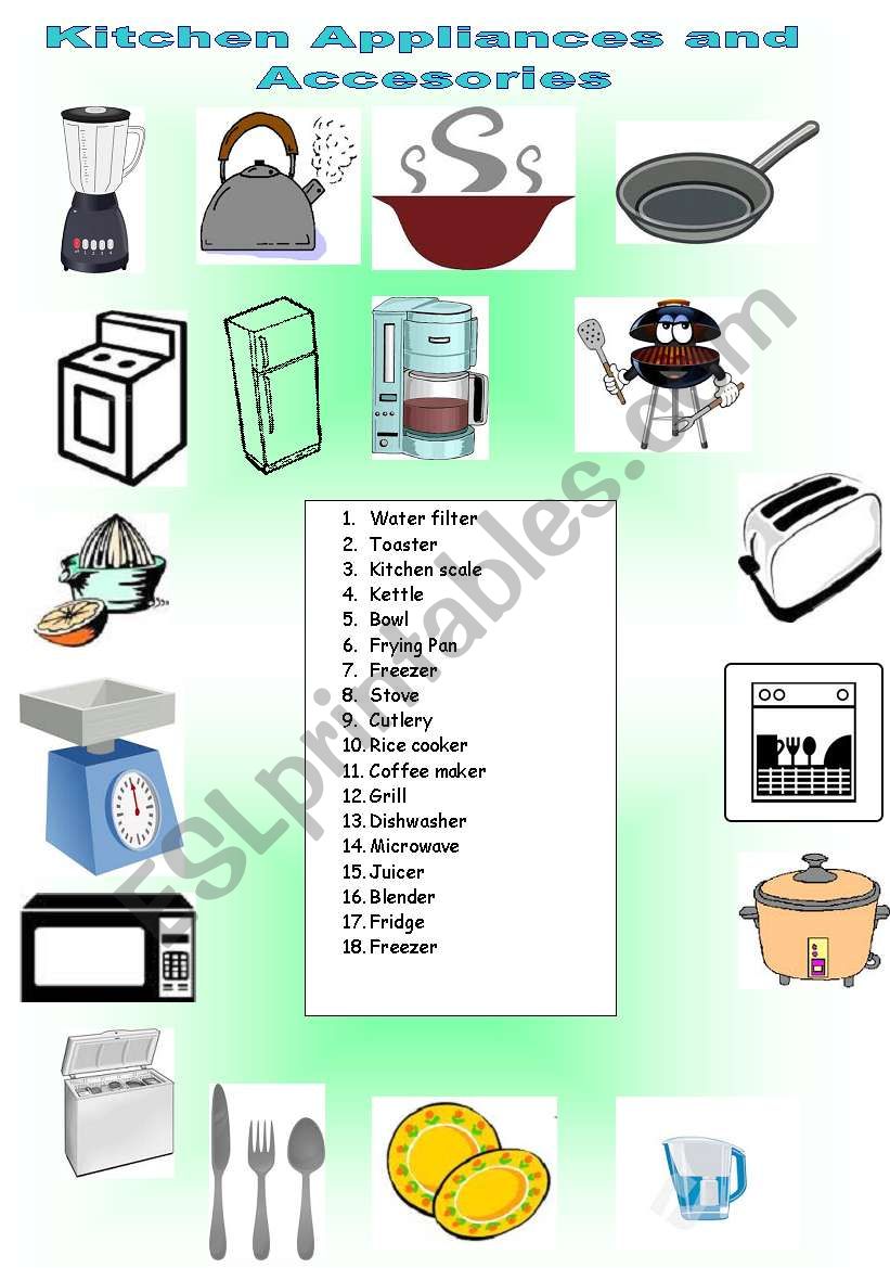 kitchen appliances and accessories