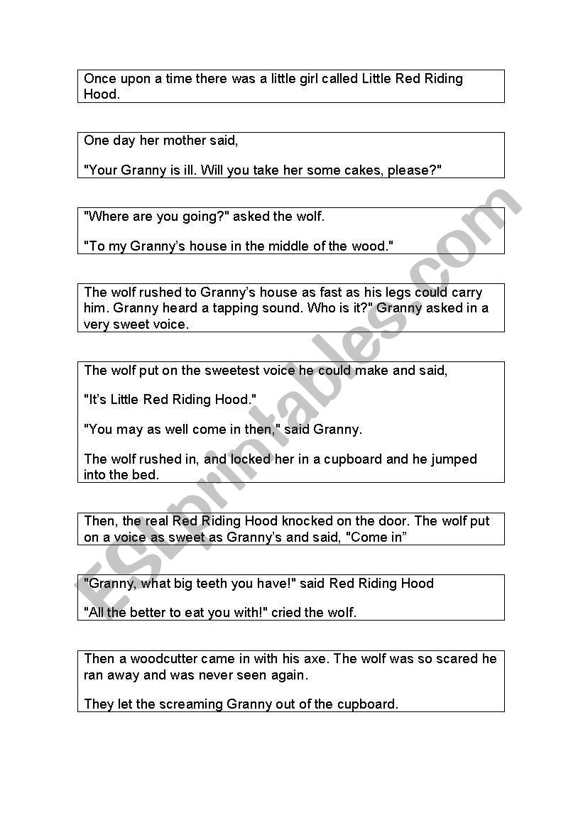 puzzle story  worksheet