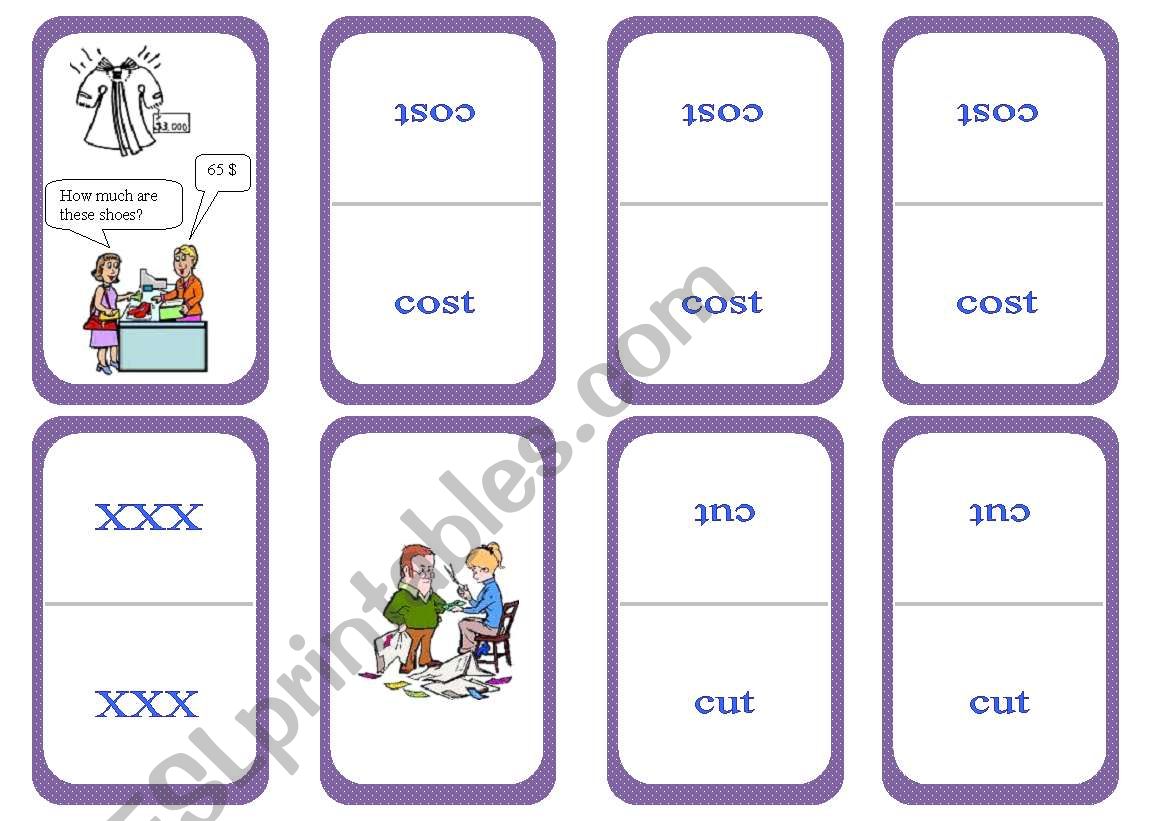 The Big Irregular Verb Card Game - Set 3