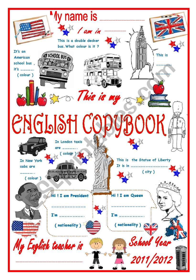 COPYBOOK COVER worksheet