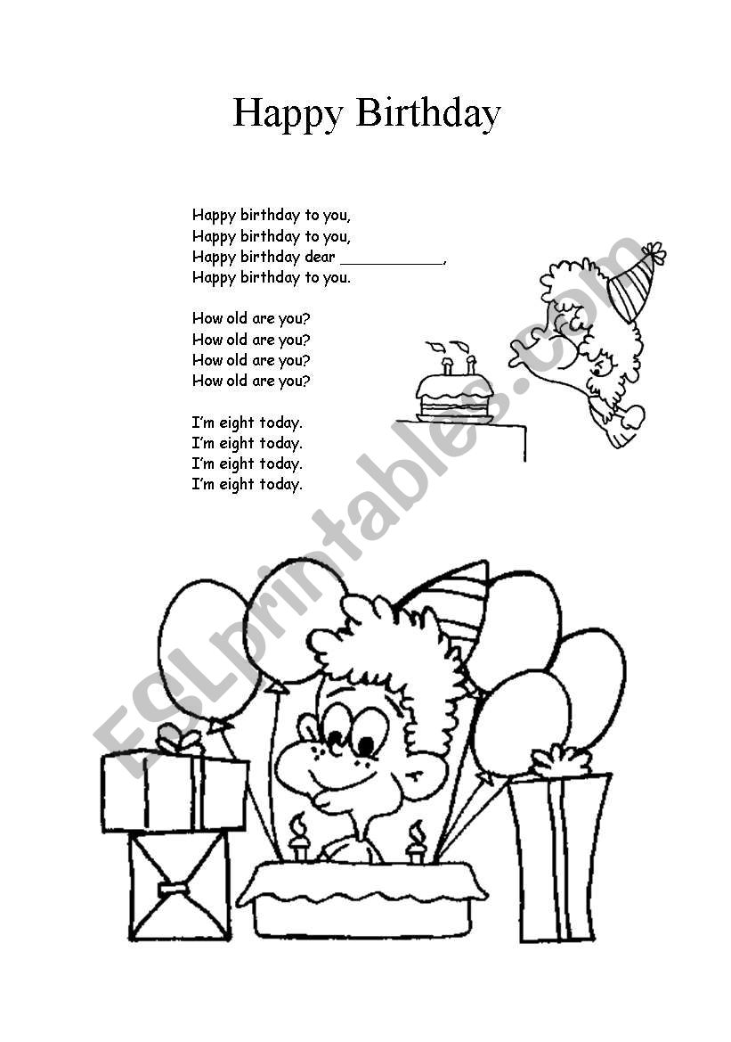 Happy Birthday! worksheet