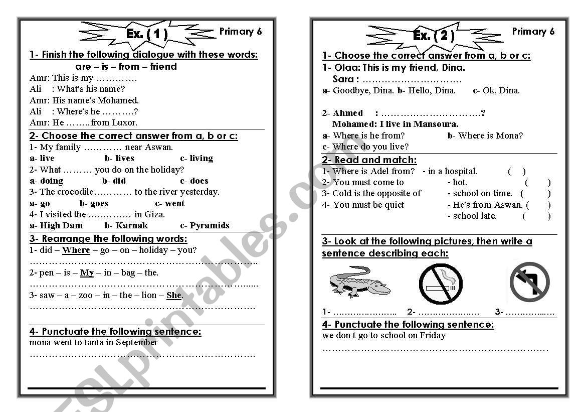 dialogues worksheet