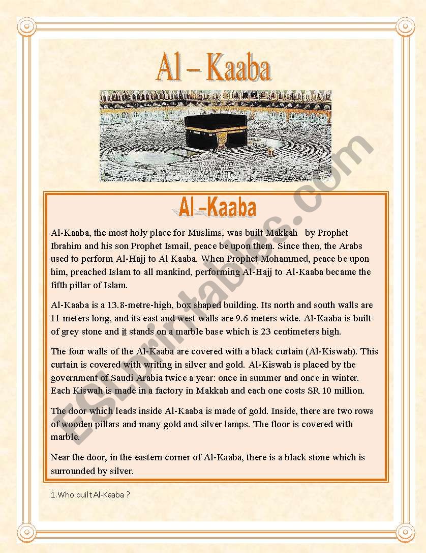 Al-Kaaba  worksheet