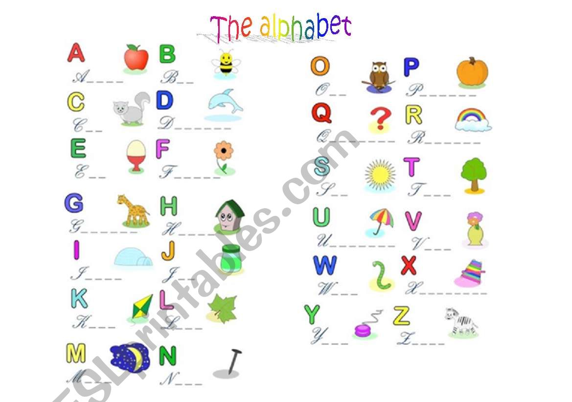 Alphabet worksheet