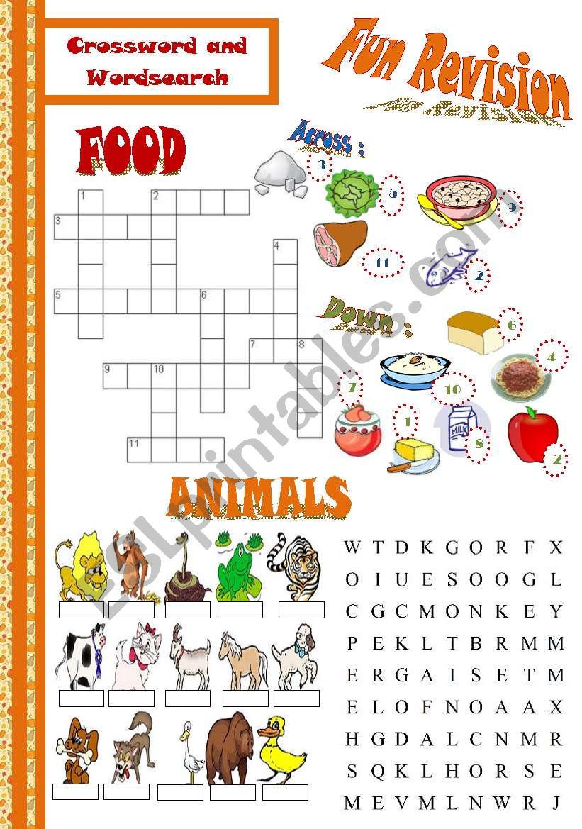 Revision Fun+key worksheet