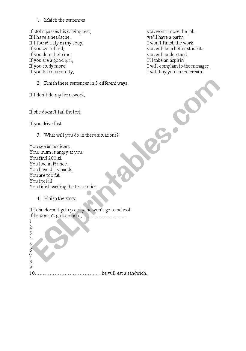 1 conditional worksheet