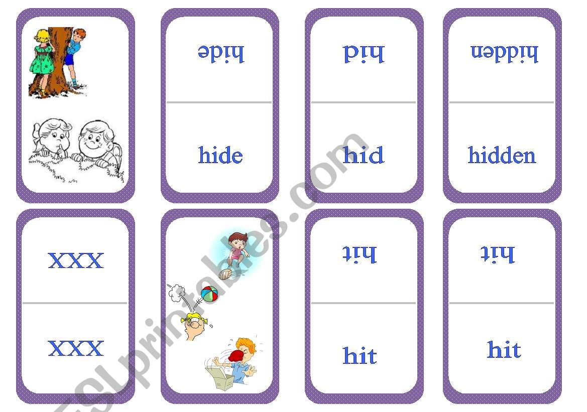 The Big Irregular Verb Card Game - Set 6