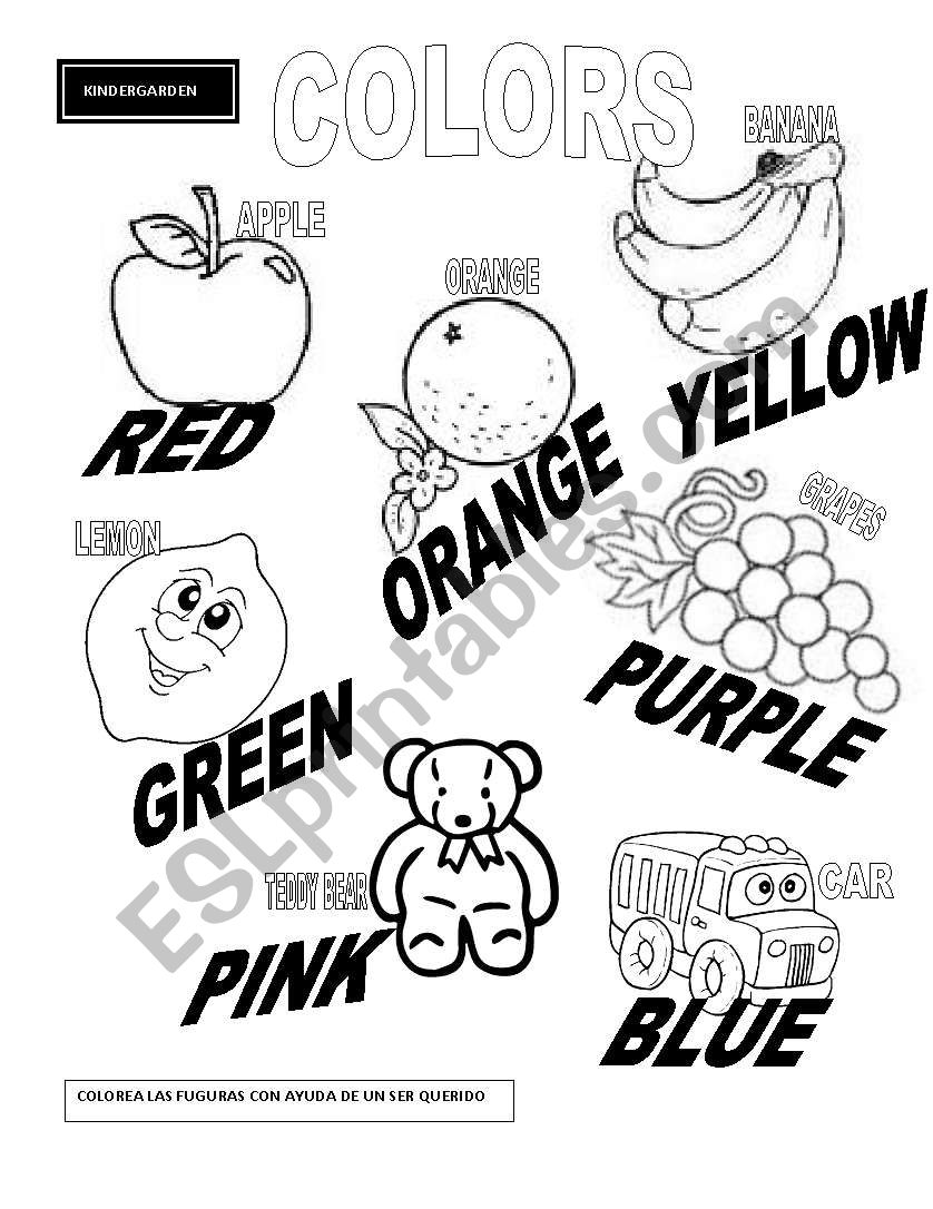 colors and fruit worksheet