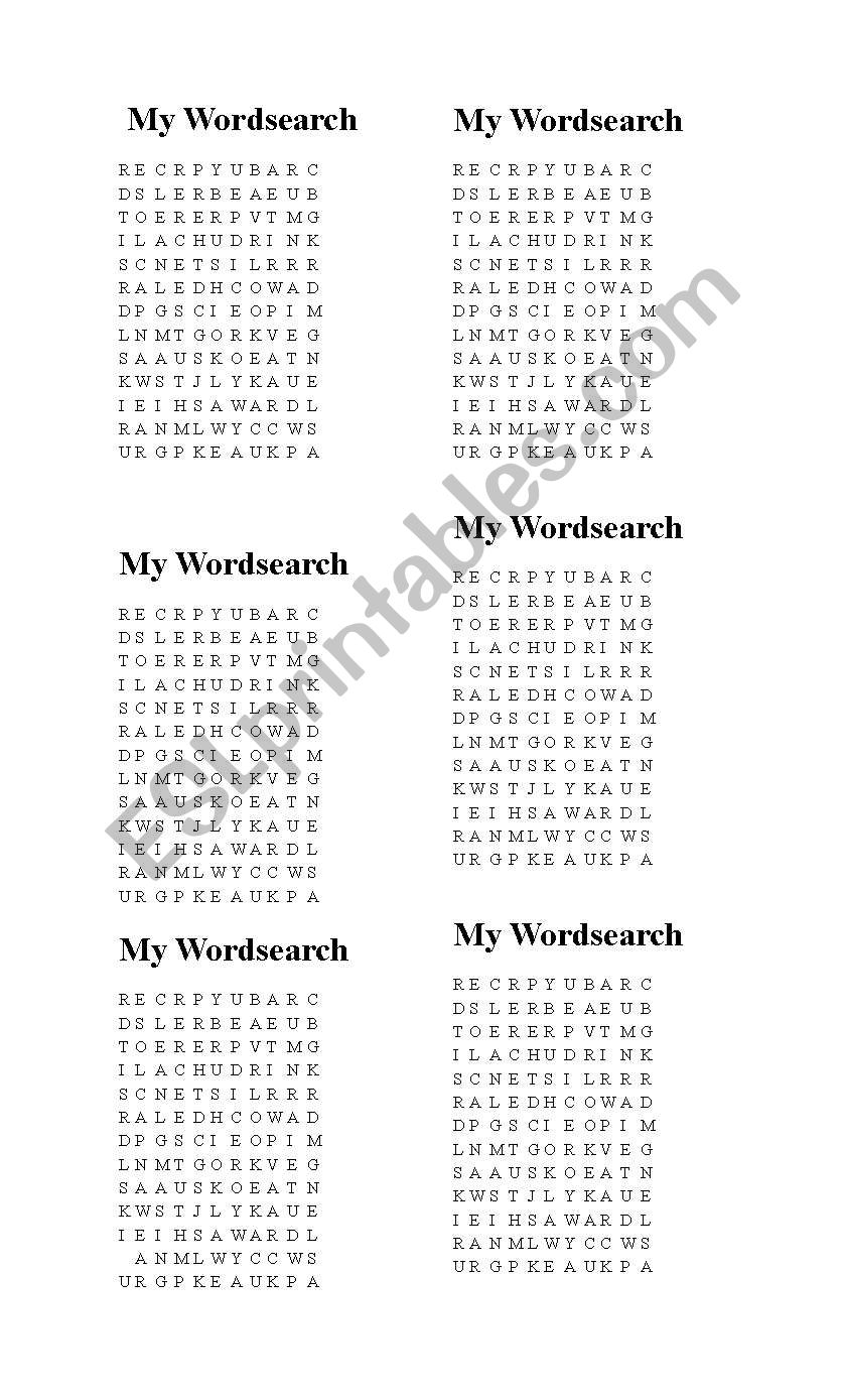 My verbs worksheet