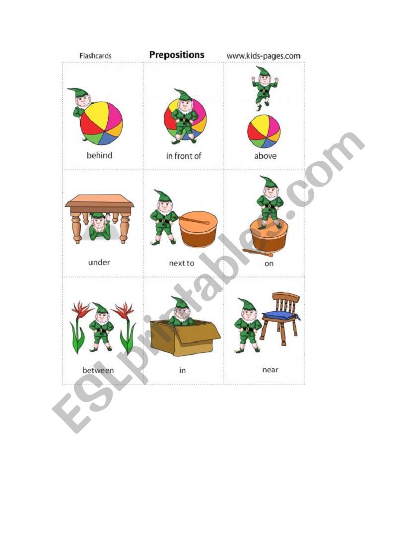 preposition of object positions