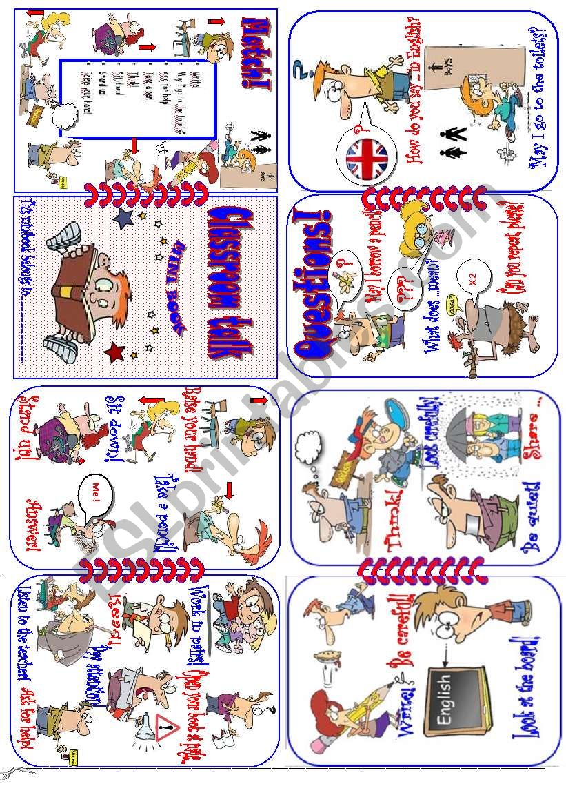 Minibook Classroom English worksheet