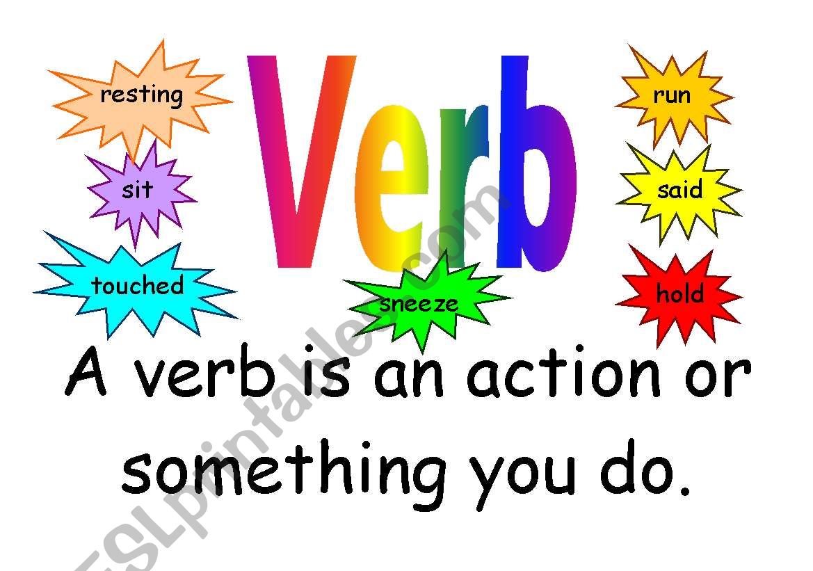 verb poster worksheet