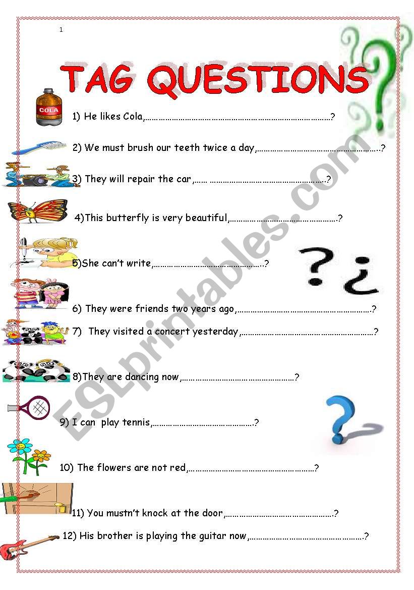 Tag Questions worksheet